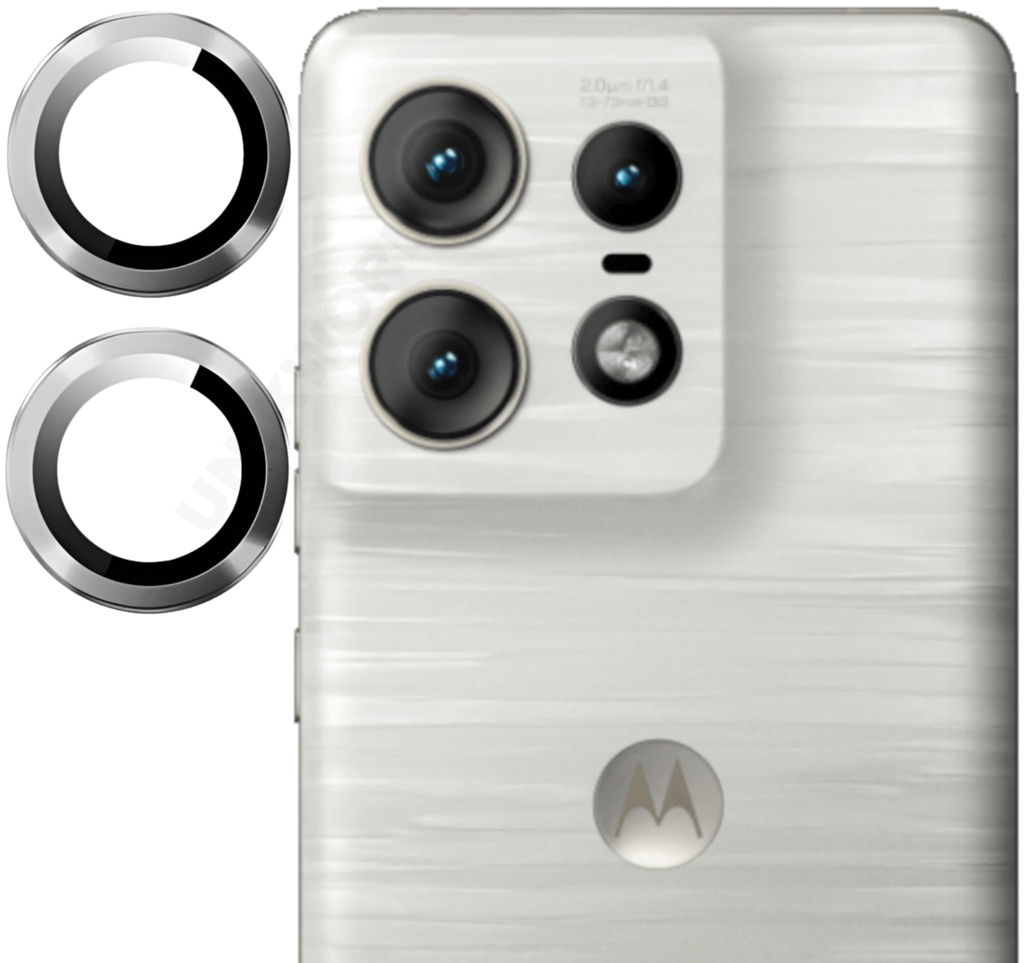 UNIKWORLD Camera Lens Protector Compatible with Moto edge 50 Pro Camera Glass Covers and Aluminum Alloy Rings - Silver (B0D54C2FBG) Amazon Price History, Amazon Price Tracker