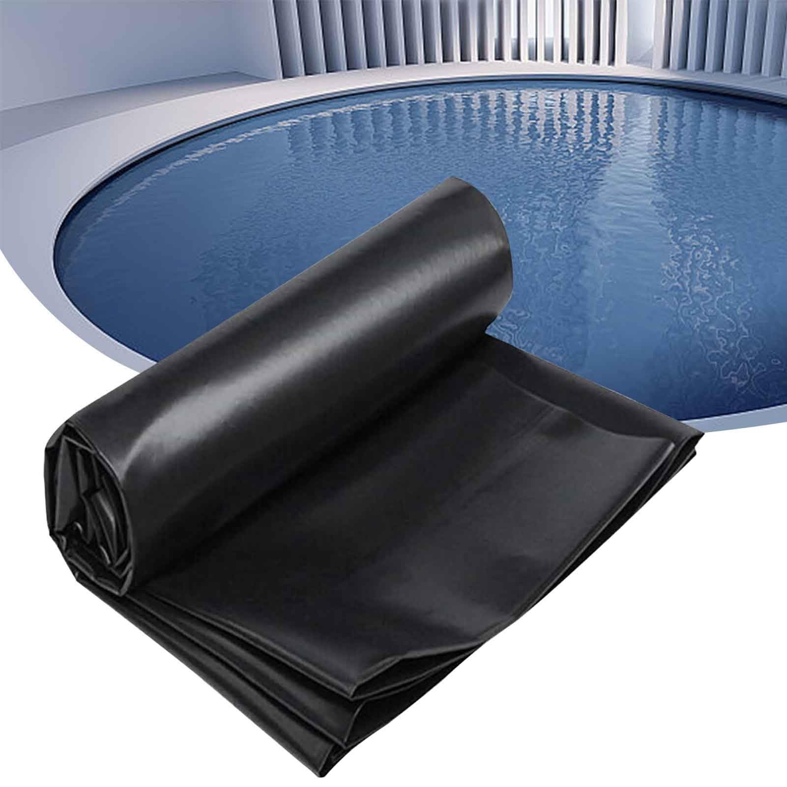 DMCHENGMA Black Pond Liner 0.13mm Impermeable Pond Lining 2x3m 4x5m 7x8m 8x10m 10x15m Large Fish Pond Membrane Foldable Pond Tarp for Koi Ponds, Garden Fountain(8x10m(26.2x32.8ft))