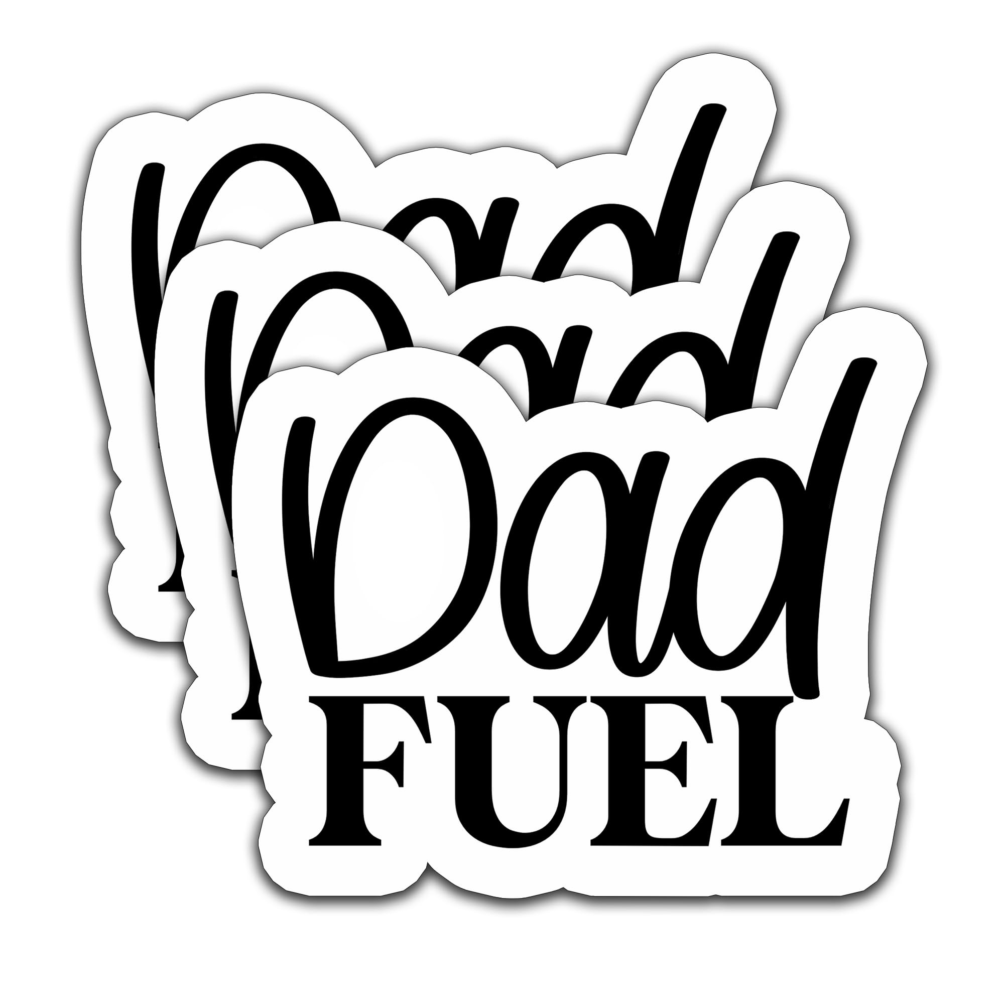 (3Pcs) Dad Fuel Sticker, Dad Vinyl Decal for Daddy Papa Father's Day | Waterproof Vinyl Decal for Laptop Water Bottle Scrapbook Phone Case Hard Hat,