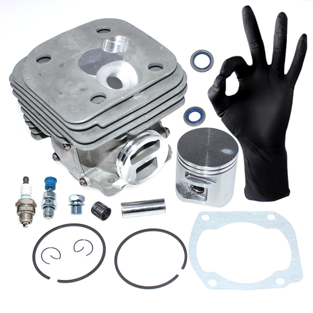 ICOOYO Cylinder Piston Kit For Husqvarna 365 X-TORQ,372XP X-TORQ,372XPG X-TORQ,372XPW X-TORQ,372XPGW X-TORQ,Jonsered CS2166,CS2172,For RedMax GZ7100.