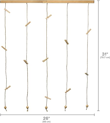 Miniatura 3 de MELANNCO Natural Twine - Collage de fotos para colgar en una sola barra con 30 clips de madera