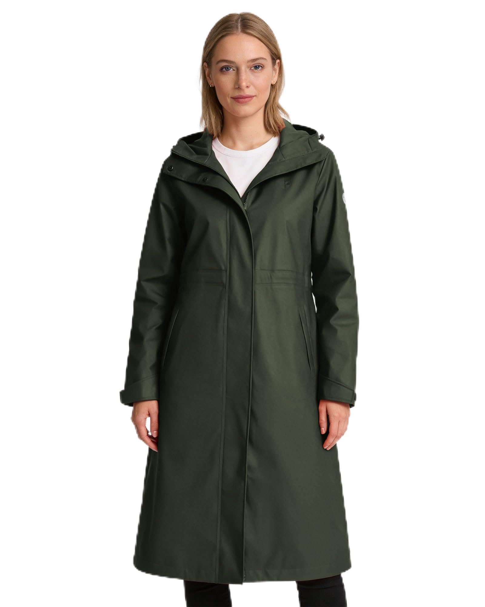 Peter Patter Regenmantel Damen wasserdicht lang, Regenjacke für Damen atmungsaktiv, Friesennerz mit Innenfutter, Übergangsjacke Herbst winddicht, Regenparka für Fahhrad & Outdoor