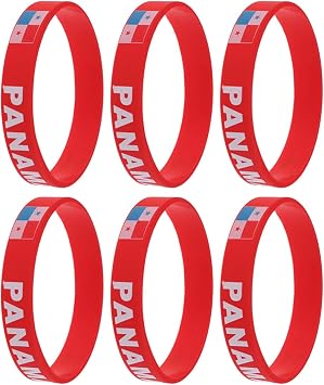 4Pcs Silicone Bracelet National Flag Wristbands for Sports Events Adjustable Multi-Color Silicone Wristband for Team Spirit and Support
