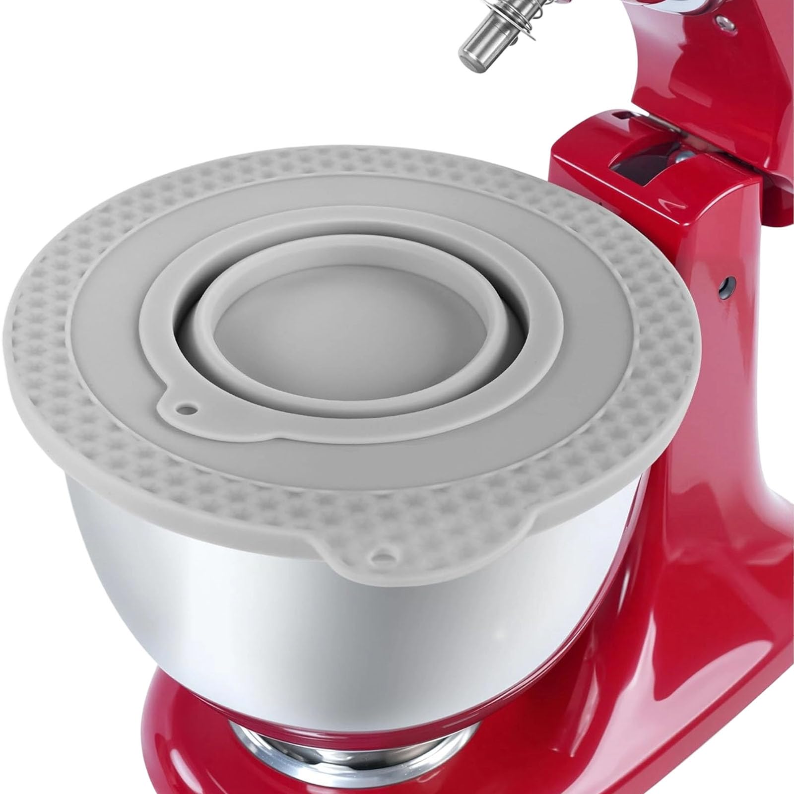 Msioytog Flexible Leakproof Mixer Bowl Cover Replacement Silicone Mixing Bowl Cover for 4.5-5QT Stand Mixers Silicone Mixers