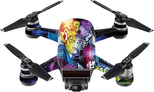 MightySkins Skin compatible con DJI Spark Mini - Midnight Mischief | Funda protectora de vinilo duradera y única | Fácil de aplicar, quitar y