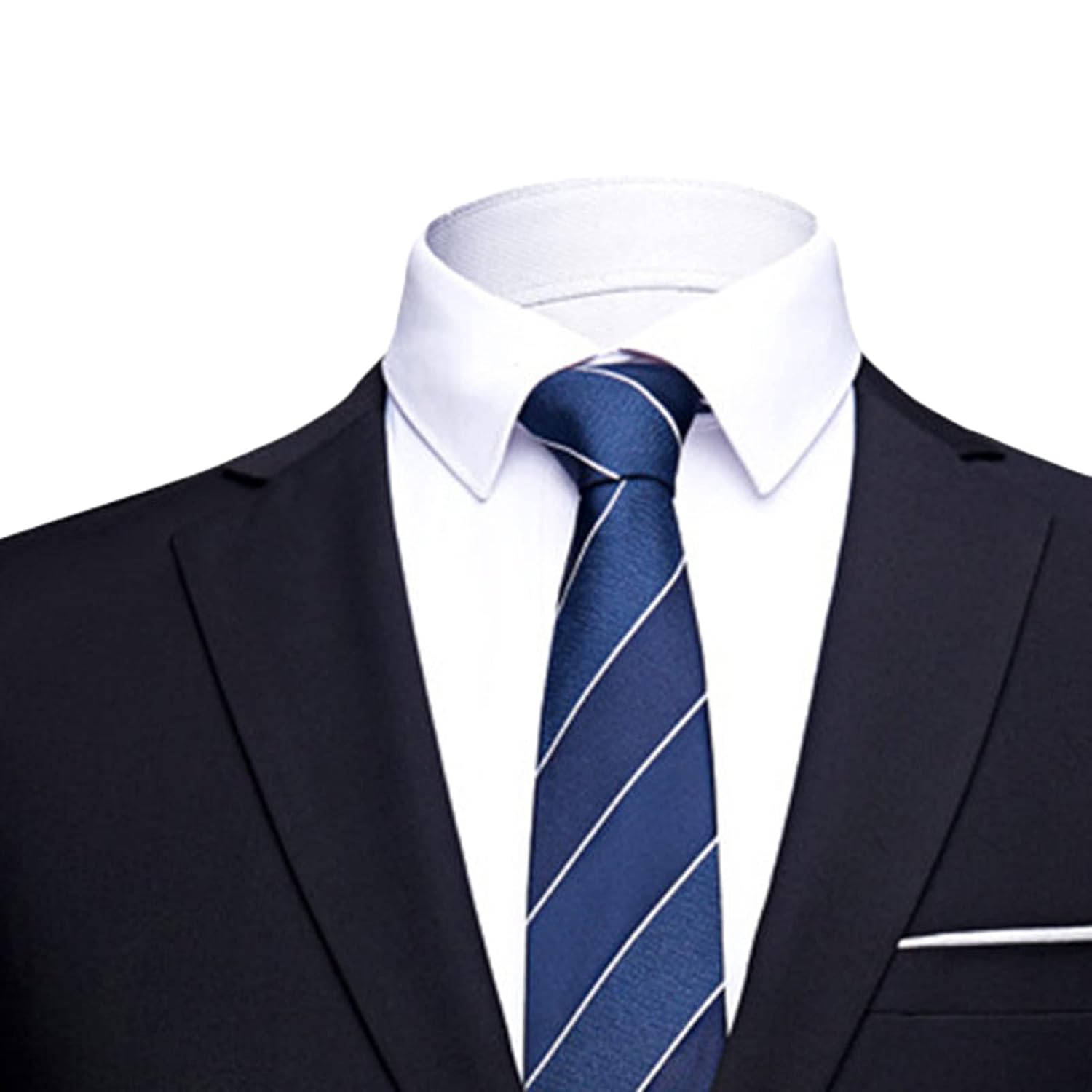 Maiyifu-GJ Men's One Button 2 Piece Suits Solid Formal Wedding Tux Blazer & Pants Casual Daily Party Dress Suit Jacket Set (Black 2,Medium)