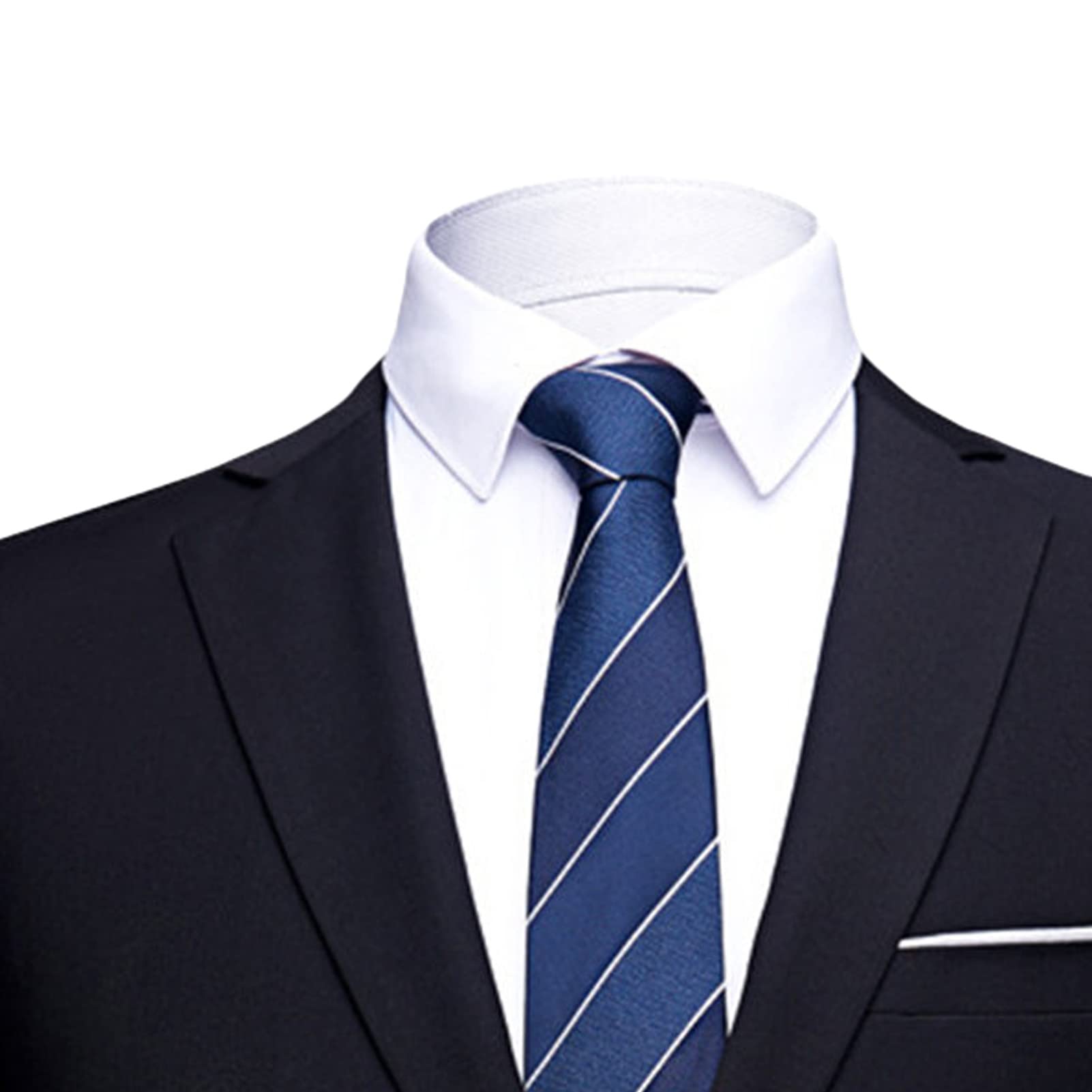 Men's One Button 2 Piece Suits Solid Formal Wedding Tux Blazer & Pants Casual Daily Party Dress Suit Jacket Set (Black 2,6X-Large)