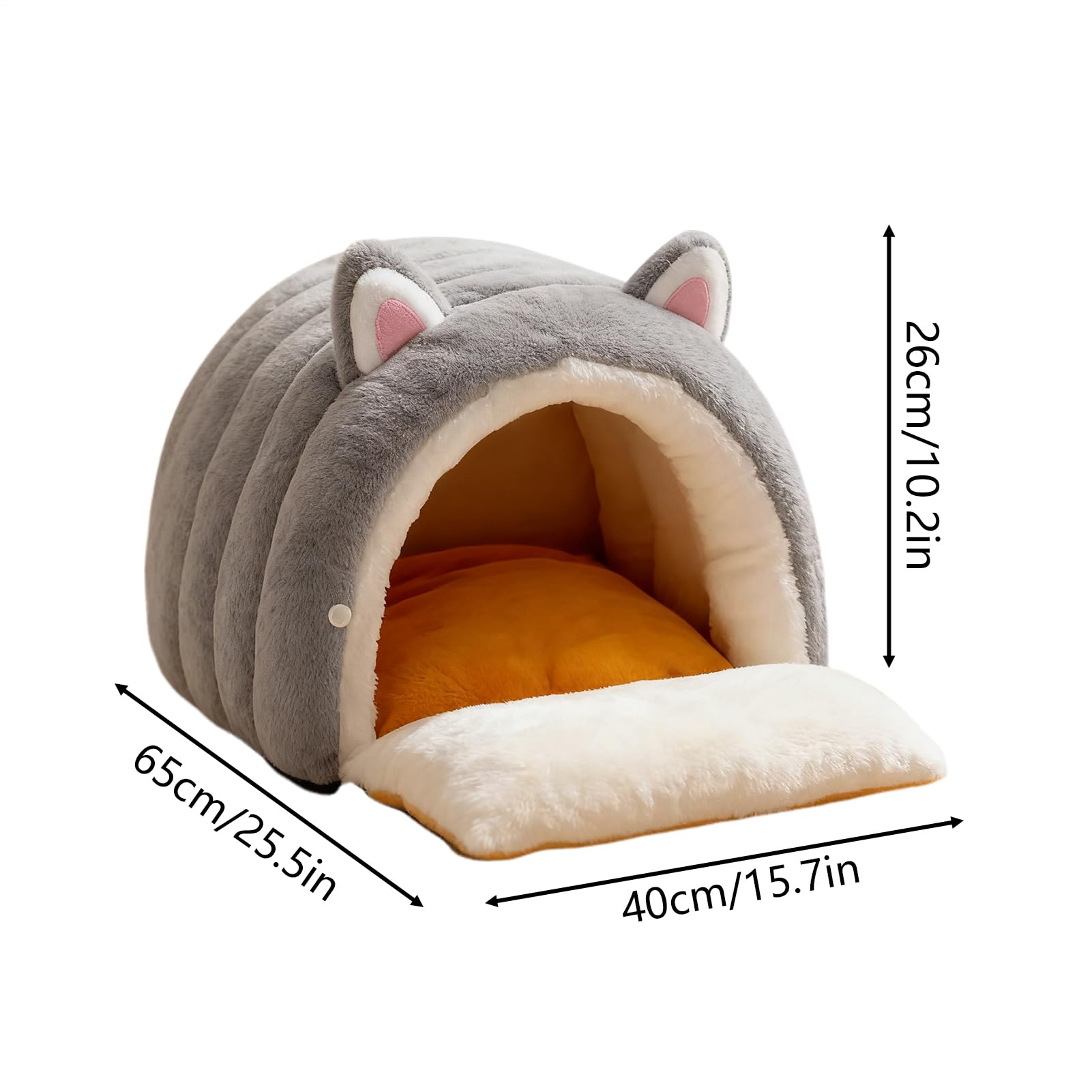 Katzenbett Höhle Mit Halb Umschlossener Kuppelform Als Winterlicher Warmer