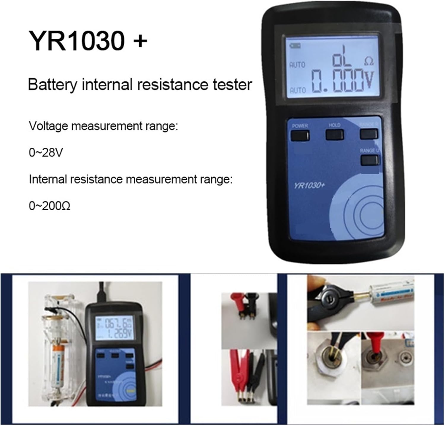 4-Wire Internal Resistance Tester 18650 Battery Internal Resistance Test Meter Electric Vehicle Battery(YR1030-Stand)