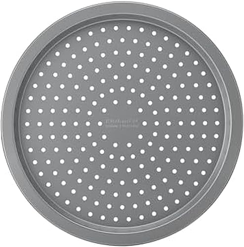 KitchenAid Fresadora de pizza de acero aluminizado antiadherente de ingeniería suiza, apta para lavavajillas, contorno plateado, 15.5 pulgadas