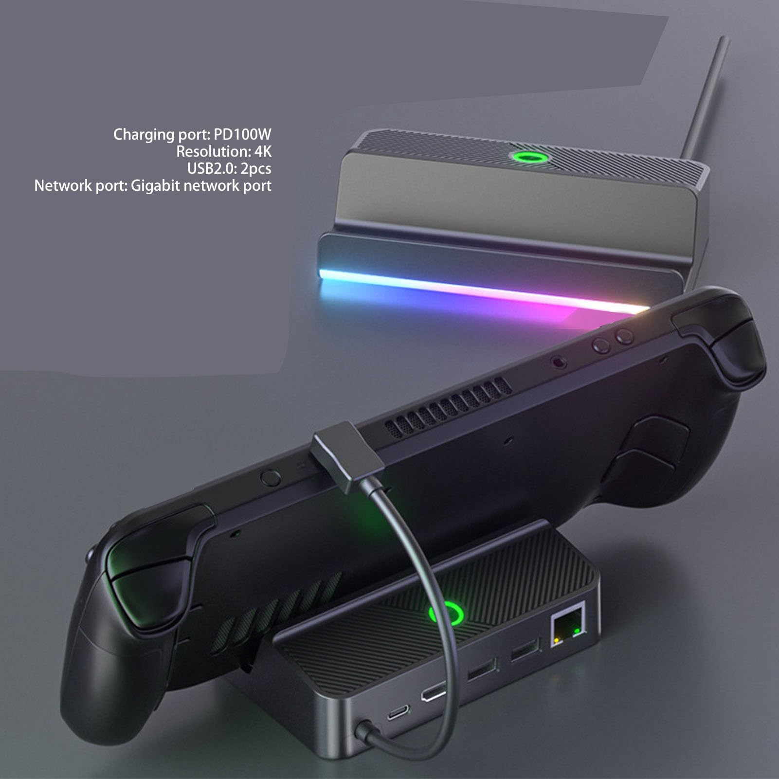 Ausla 6 in 1 USB C Docking Station per ROG Ally, 4K 60Hz 100W PD