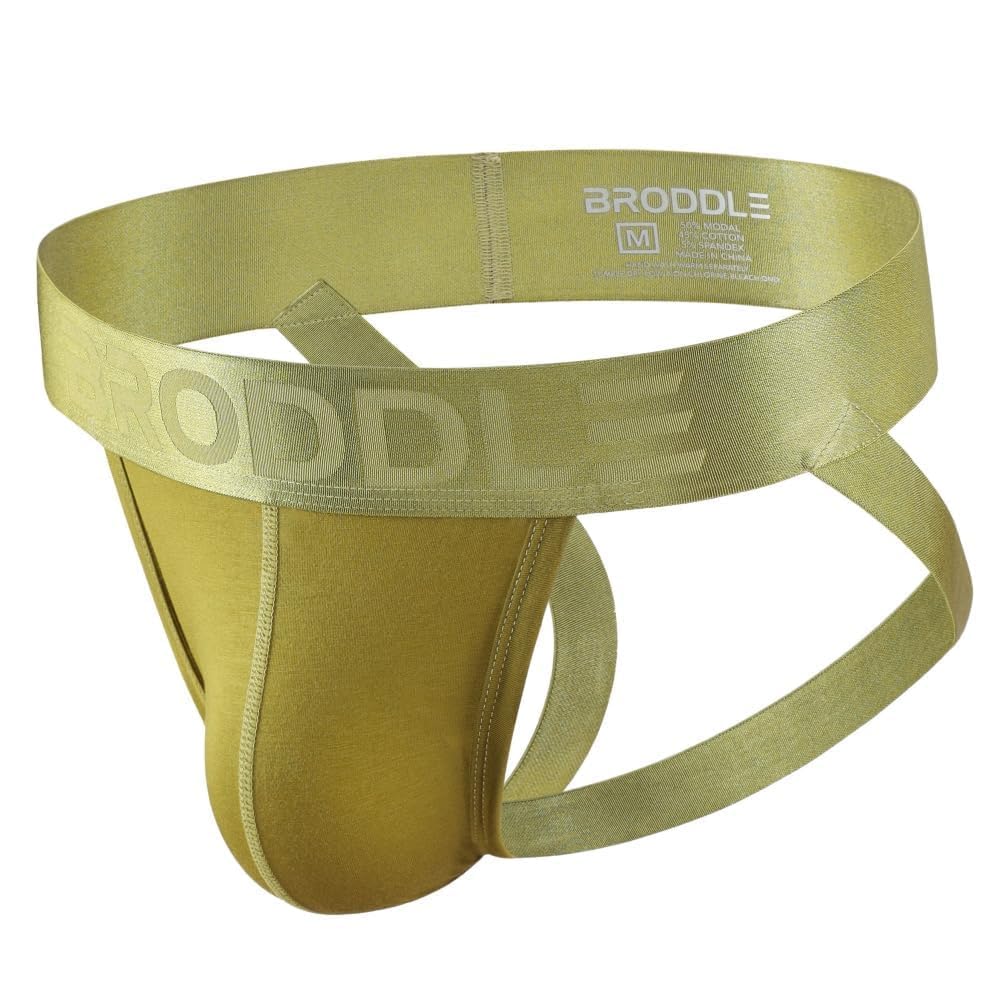Broddle Men's Green Jockstrap Athletic Supporter Active Sport Jock Straps Underwear