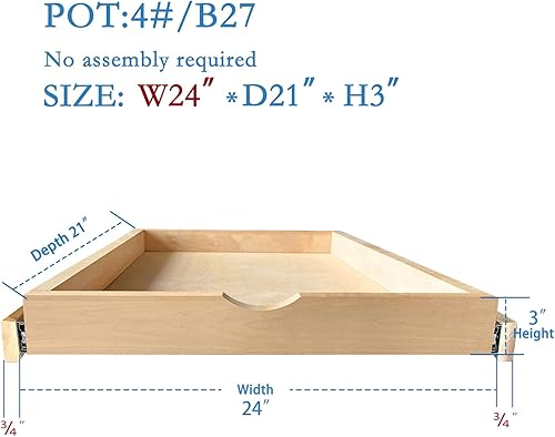 Miniatura 10 de LuxursKingQYW Bandeja extraíble de madera para cajones organizador de gabinete de cocina estante deslizante para gabinete estante extraíble de