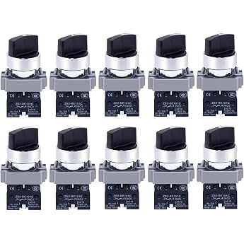 Rotary Switch 2 Positions Pack of 10 22 mm Rotary Selector Switch