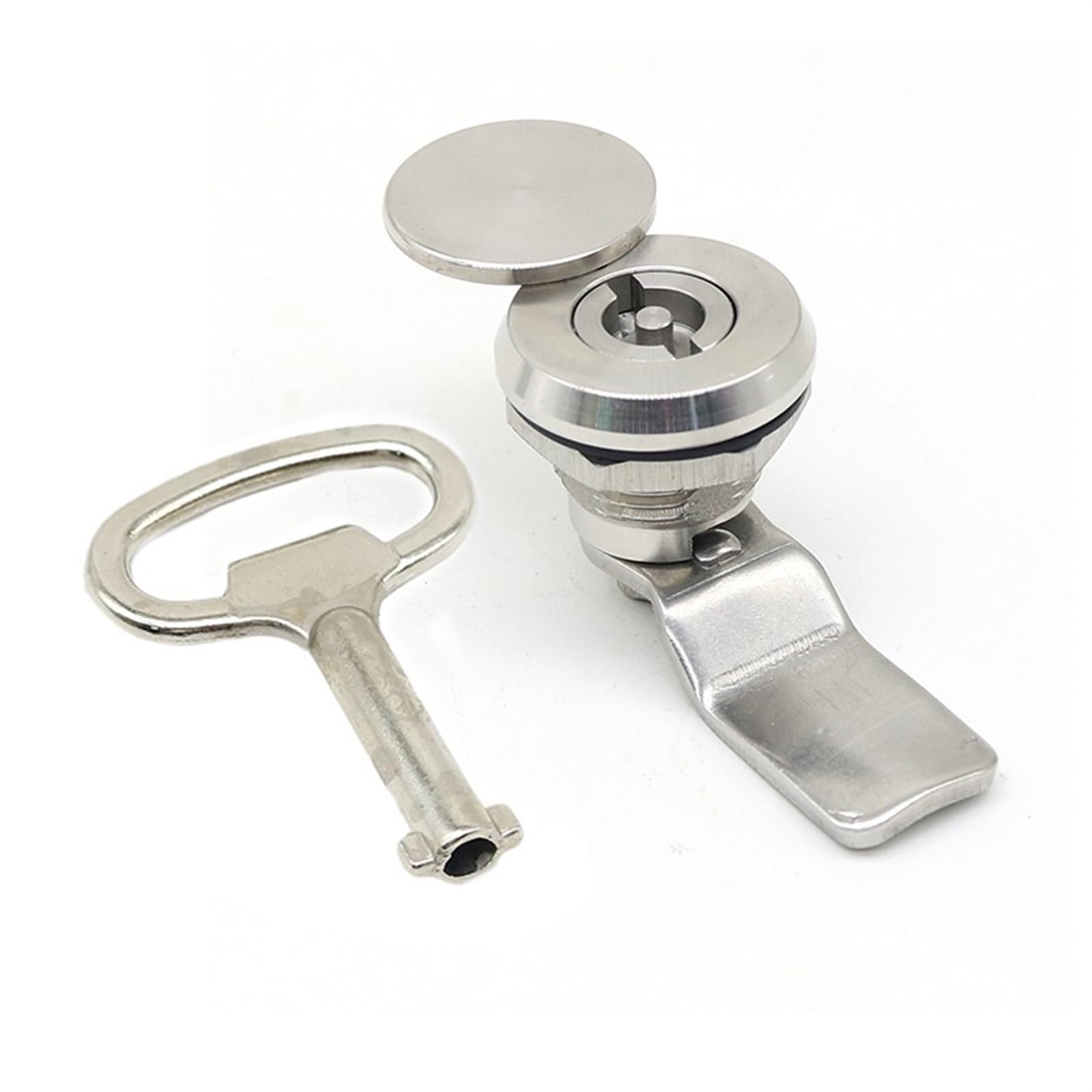 Wqgqpxob Airfoil Lock 304 Stainless Steel Ms705 Triangular Lock With Cover Industrial Distribution Box Cinet Tongue 1Pcs