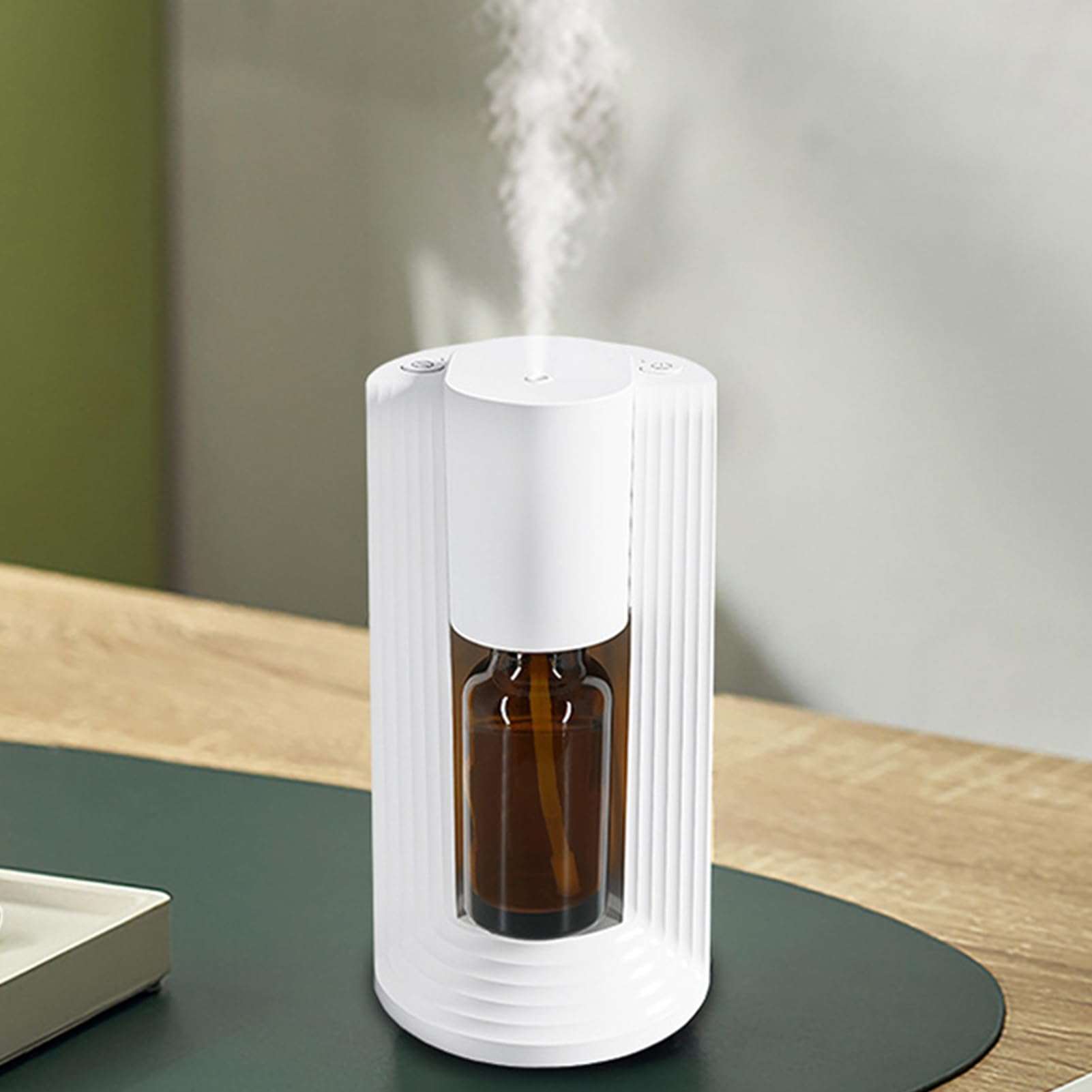 BRRNOO Diffusore Intelligente per Aromi, Nebbia D'Olio Essenziale Senza | Nebbia Fredda Senza Acqua, Timer 1-3 Ore, Luce Notturna, Portatile per Auto Scrivania Ufficio Bagno, Batteria 7-15 giorni.