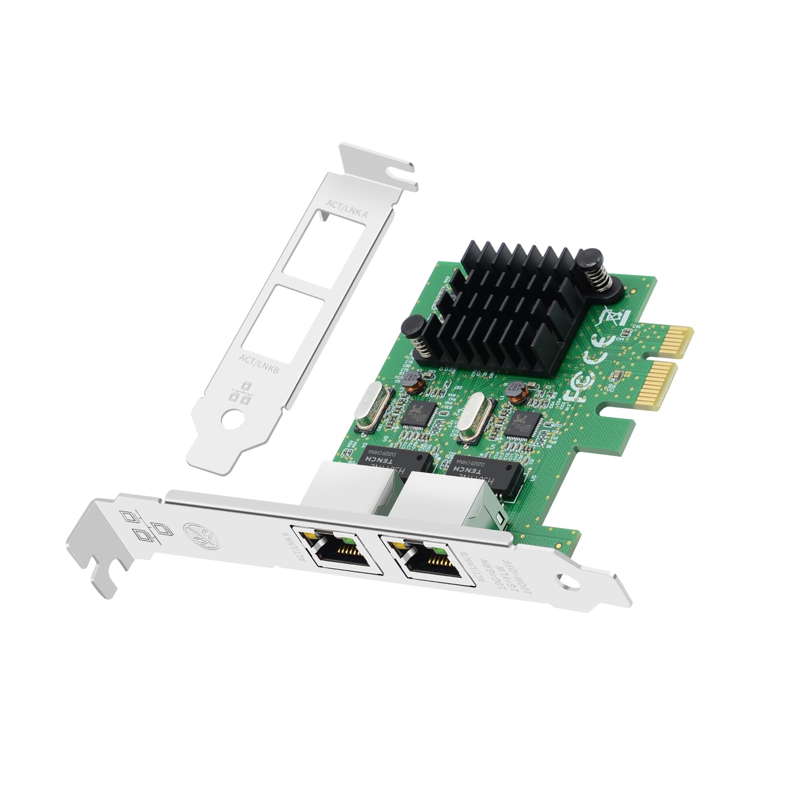 Gigabit Netwok Card with Realtek RTL8111G Chip Dual Port,1Gb Pice Ethernet Card 2 RJ45 Port PCI Express Network Adapter for PC,LAN NIC Card Ethernet Adapter Supports Windows,Linux-image-4
