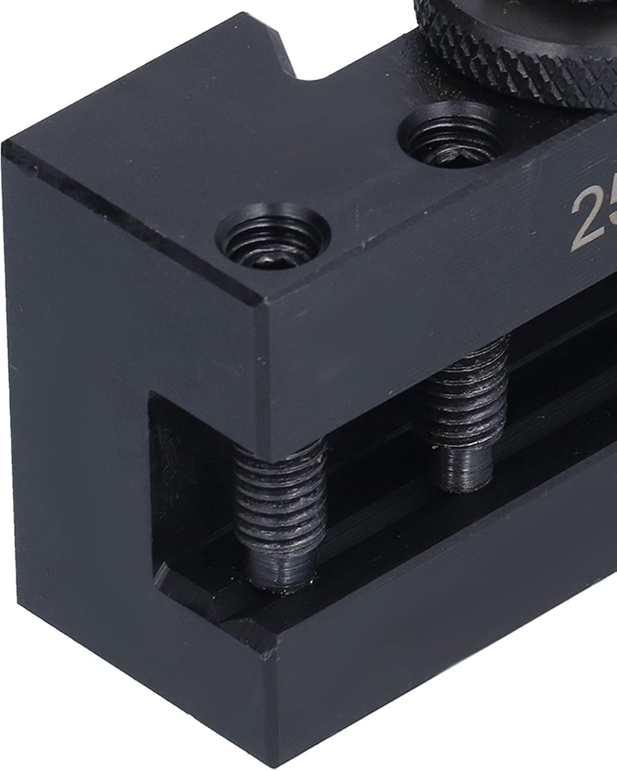 Turning Facing Holder, V Shape Slot High Speed Steel Tool, BXA 250 202, for Manual CNC Lathes, Efficient V Shape Slot for Round Shank Tools and Square Drills, Precision Ground