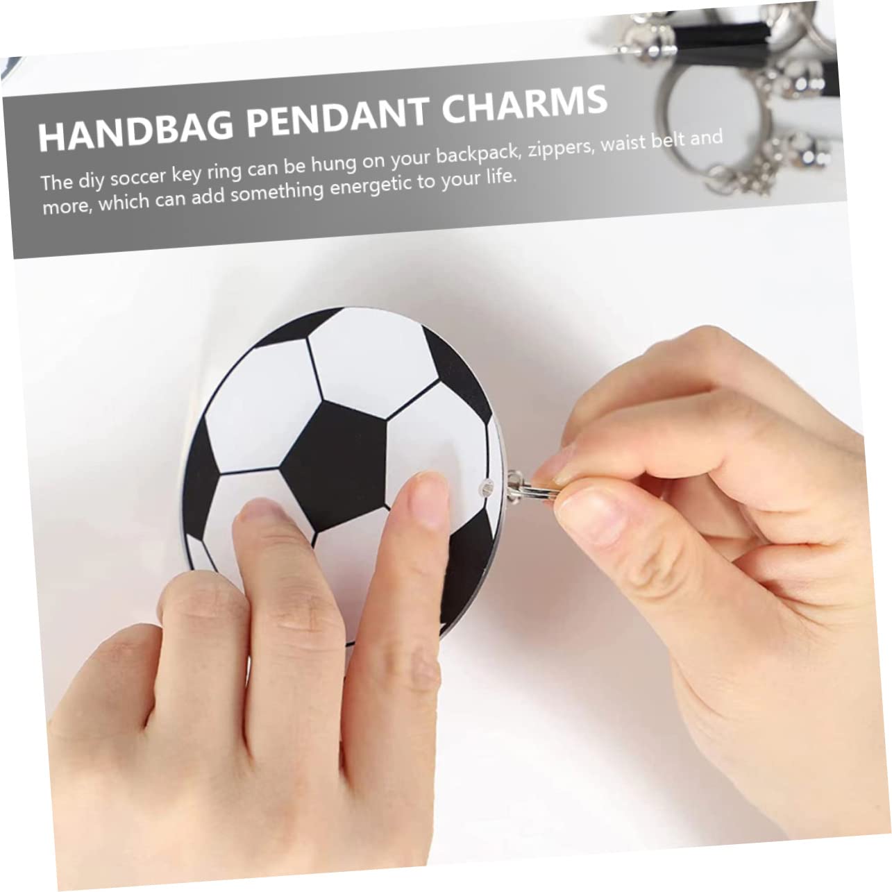 Alasum 20sätze Fußball-schlüsselanhänger -schlüsselanhänger Zum Aufhängen Diy Fußball Anhänger Für Geschenke Und Party Favors