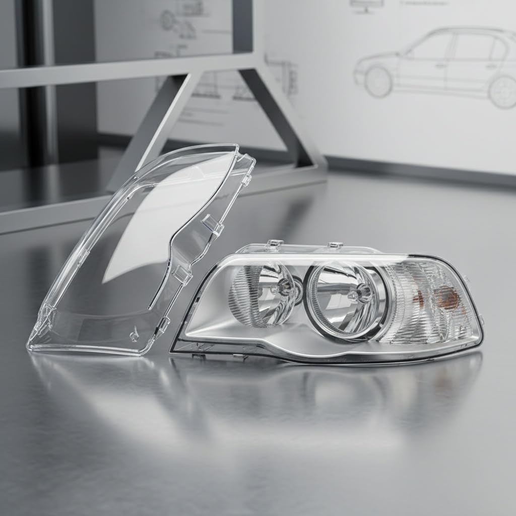 Faros Delanteros Para E46 4D 320i 325i 330i 325xi 330xi Años 2002 2003 2004 2005 Lente Transparente Repuesto Con Claridad Óptima Restauración Brillo Original