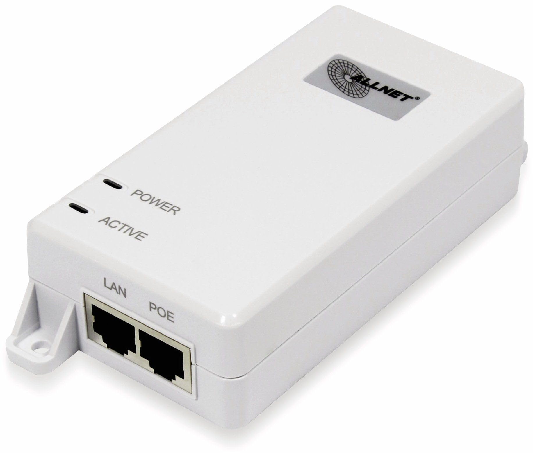 Allnet ALL0488v6 PoE wtryskiwacz 10/100 / 1000 Mbit/s IEEE 802.3af (12,95 W), IEEE 802.3at (25,5 W)