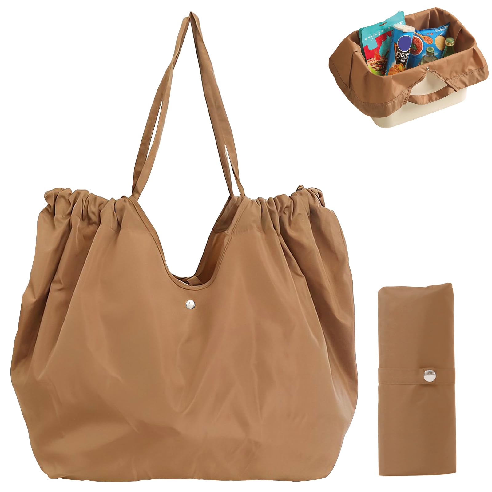 Tiltol Reusable Grocery Bags,Reusable Shopping Bags,Folding Bags Totes,Stretchable and shrinkable shopping bag for Groceries