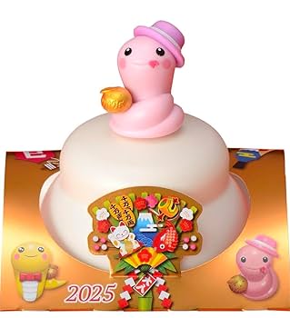 鏡餅の牛さん♡干支 Amazon.co.jp: 越後製菓 干支 マスコット付き 鏡餅 丸餅入 招福