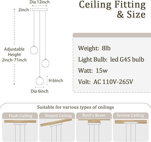 Miniatura 85 de Escalera LED de 10 luces LED moderna con globo de cristal, lámpara colgante grande para techos altos, accesorios de iluminación de entrada, villas y