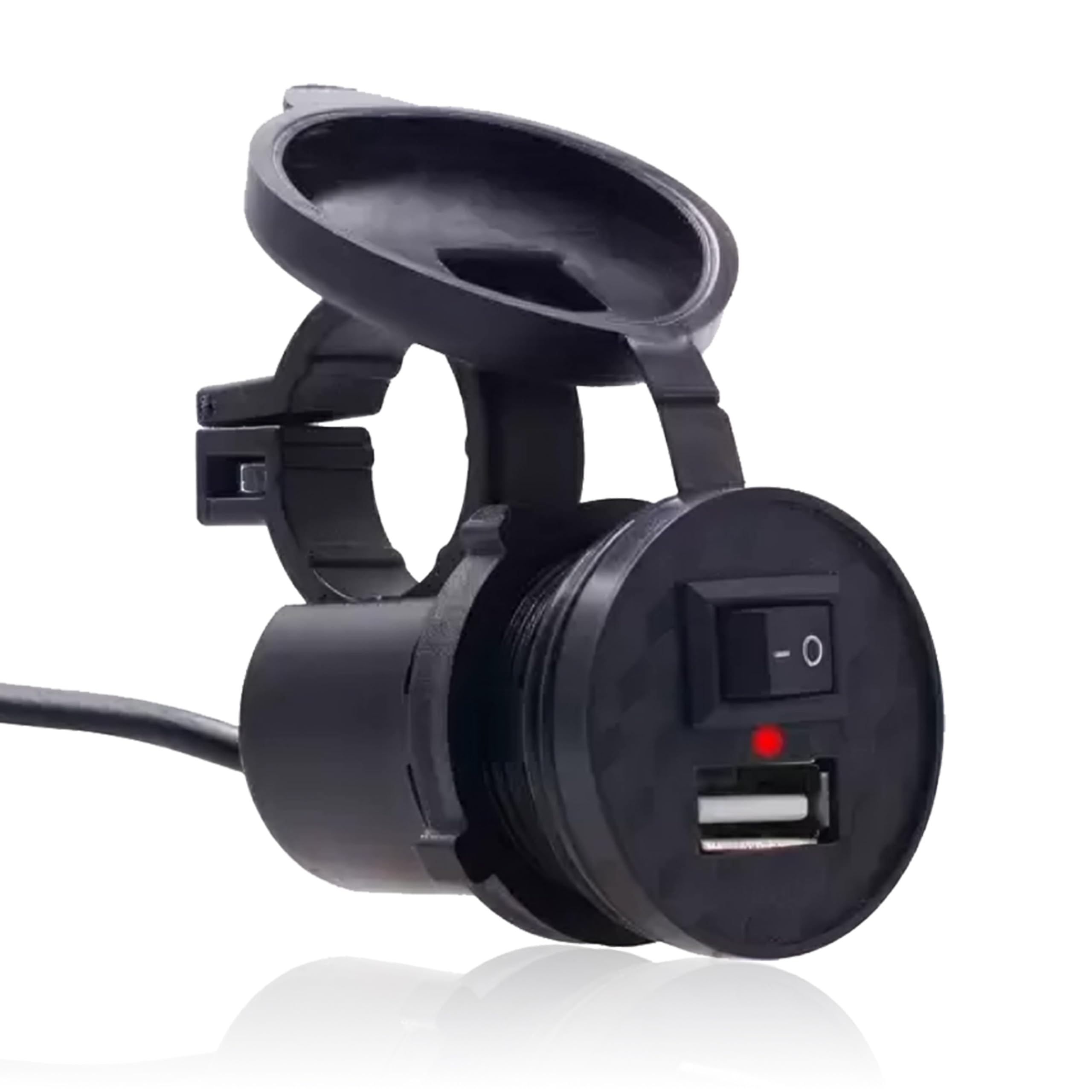 OBEROI'S TRADERS Waterproof Mobile USB Charger | Adapter Socket | Fast Charging Output : 5V-1.5A | Switch On/Off Button with Silicone Cover for Bike and Scooty-image-13