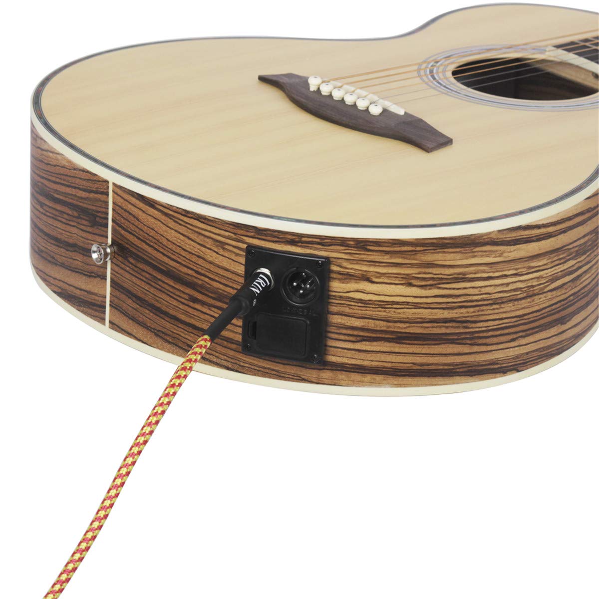 VIDOO 6 Meter Langlebige Gitarre Kabel Für E-Gitarre Verstärker 6.35 Mm Kabelkabel - Orange