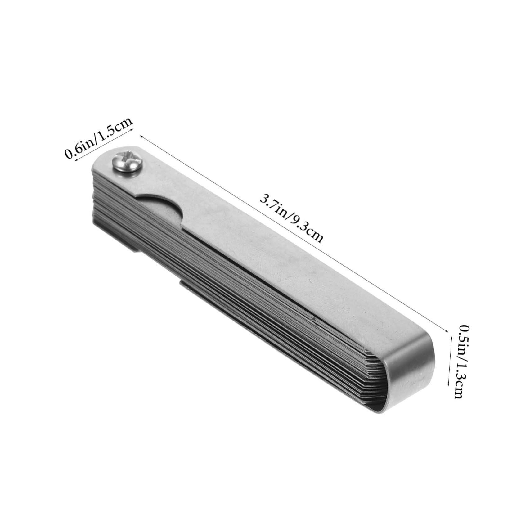 FUNOMOCYA 1 Set Guitar Tool Stainless Steel Silver Feeler Gauges for Valves Offset Feeler Gauge Tool for Measuring Thickness