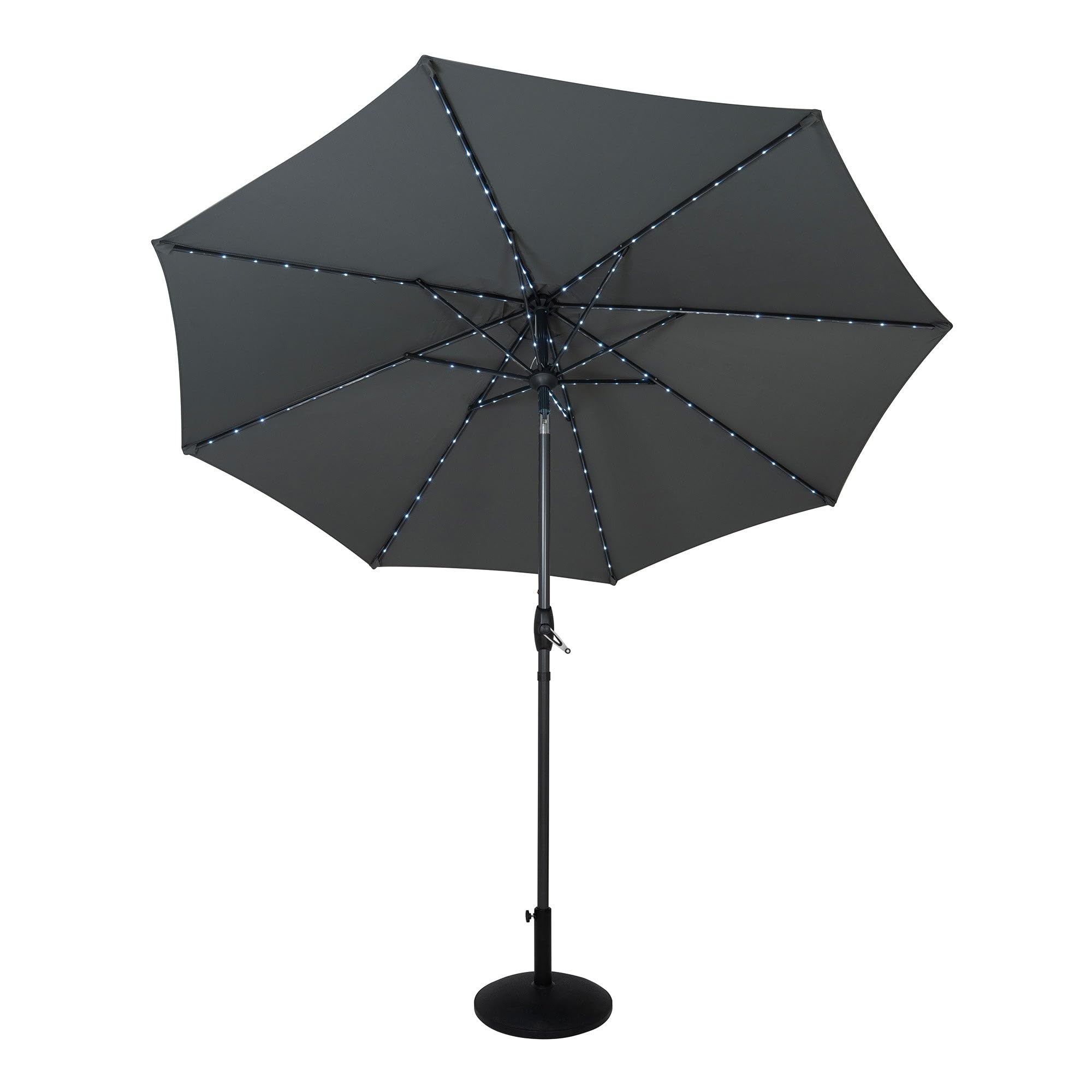 Monstershop LED Tilt Parasol 2.7m With Tilt Base – Grey
