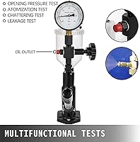 Vista 5 de Probador de inyector de combustible diesel 400Bar 6000PSI Probador de boquilla de inyector diesel con medidor de doble escala para ajustar