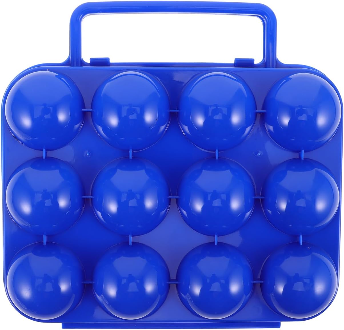 Portable Egg Carrier, Blue, Plastic, 6 Grid Egg Storage Box with Handle, Foldable Design, 150