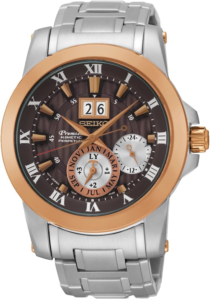 Seiko Men's SNP128P1 Premier Brown Watch