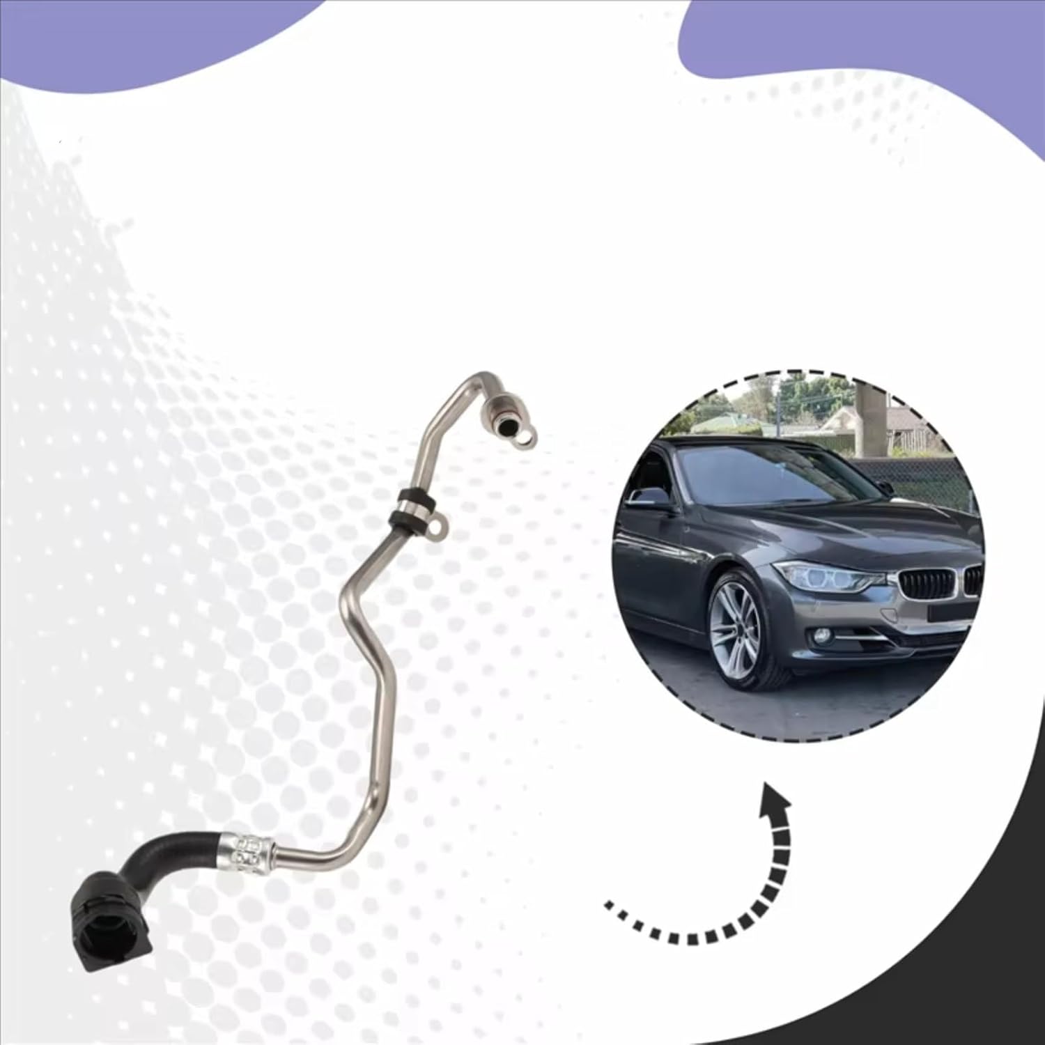 Compatible With BMW For 4' F32 2015 2016 2017 For 5' G30 2015 2016 2017 2018 2019 Turbocharger Coolant Return Line 11537643226 Turbo Oil Return Pipe