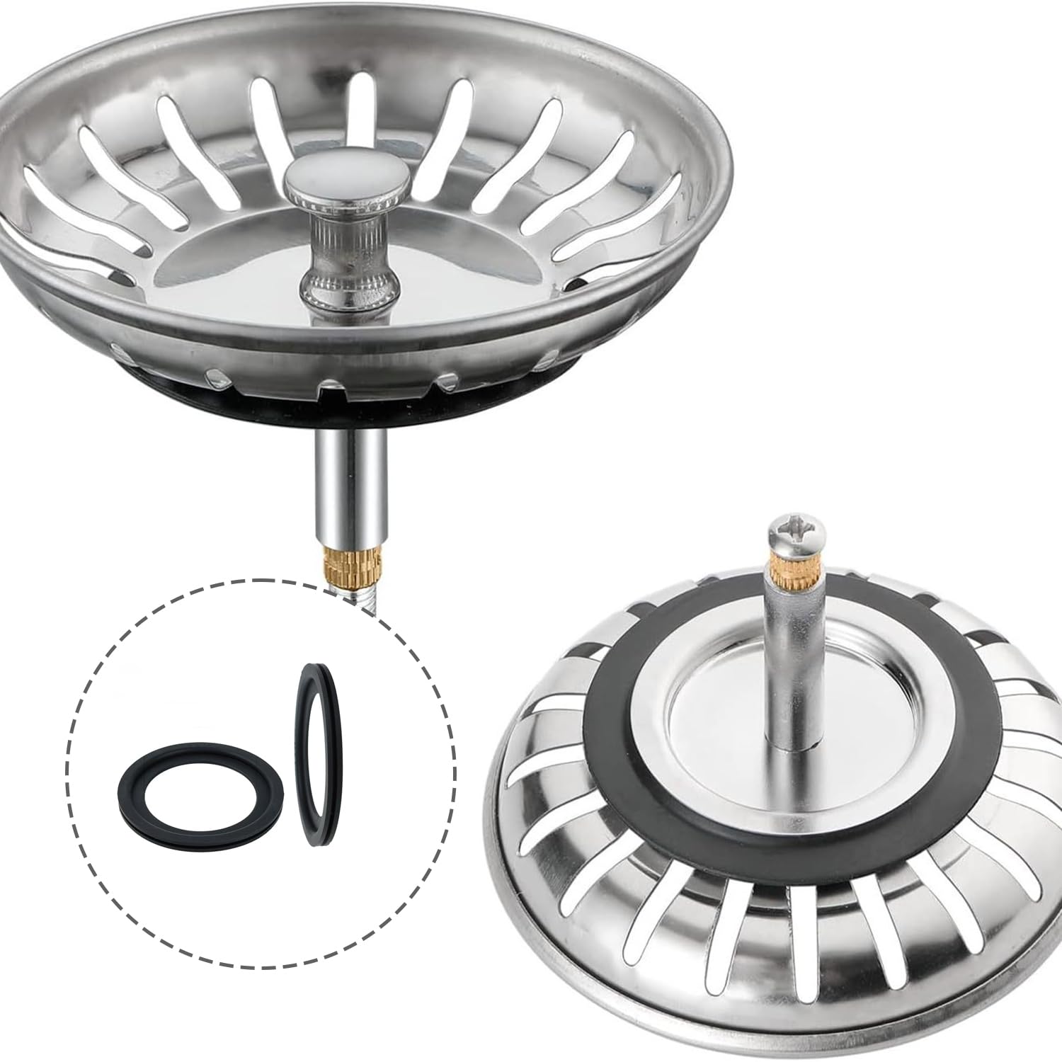 Juntas de goma para fregadero cocina 54 mm 32 mm recambio filtros cesta desagüe