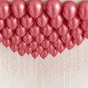 AMFIN (Pack of 10) 10 inch Metallic Chrome Balloons. Birthday, Anniversary Decoration Items - Hot Pink gallery image