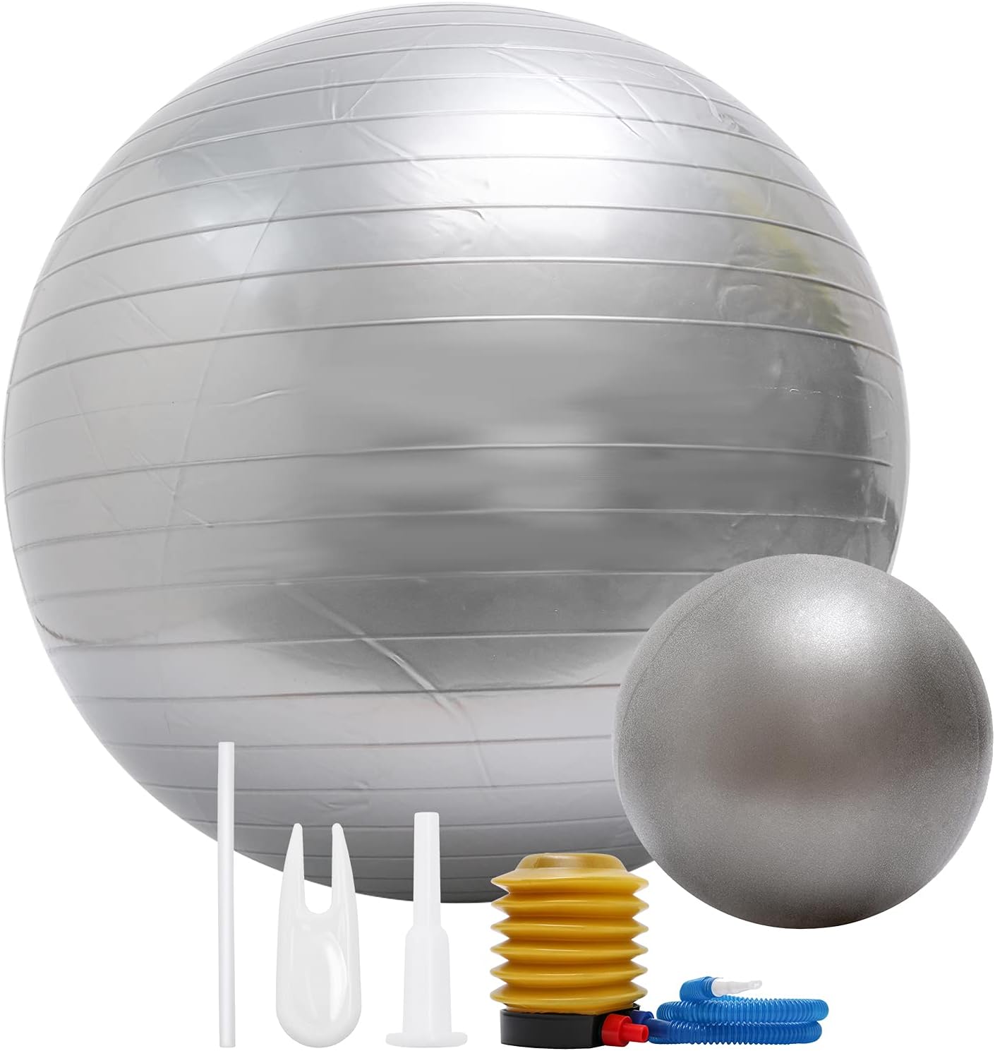 Exercise Ball(65CM+25CM), Yoga Ball Chairs with Extra