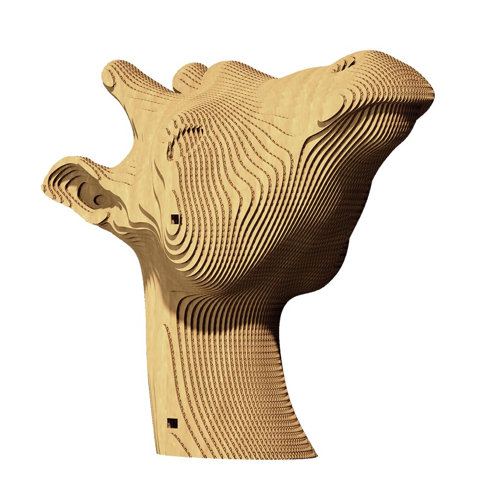 Girafe Puzzle 3D en Carton – Maquette à Monter | 62 Pièces, 22 × 17 × 8 cm – Kit Sculpture DIY à Peindre, Matériaux Recyclés, Ados & Adultes, Idée Cadeau Déco