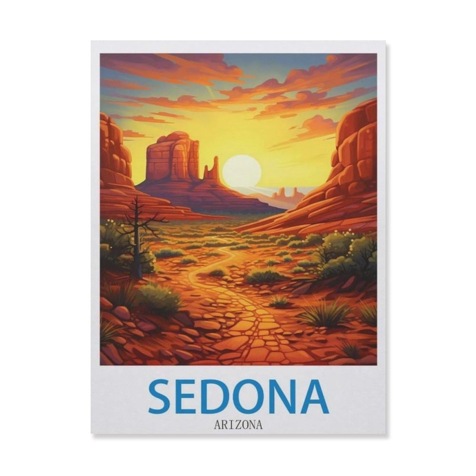 Sedona Arizona，Tin Signs Gift Funny Vintage Metal Sign Plaqu Poster Wall Art Pub Bar Kitchen Garden Bathroom Home Decor(15x30cm）6x12 inch-EH90