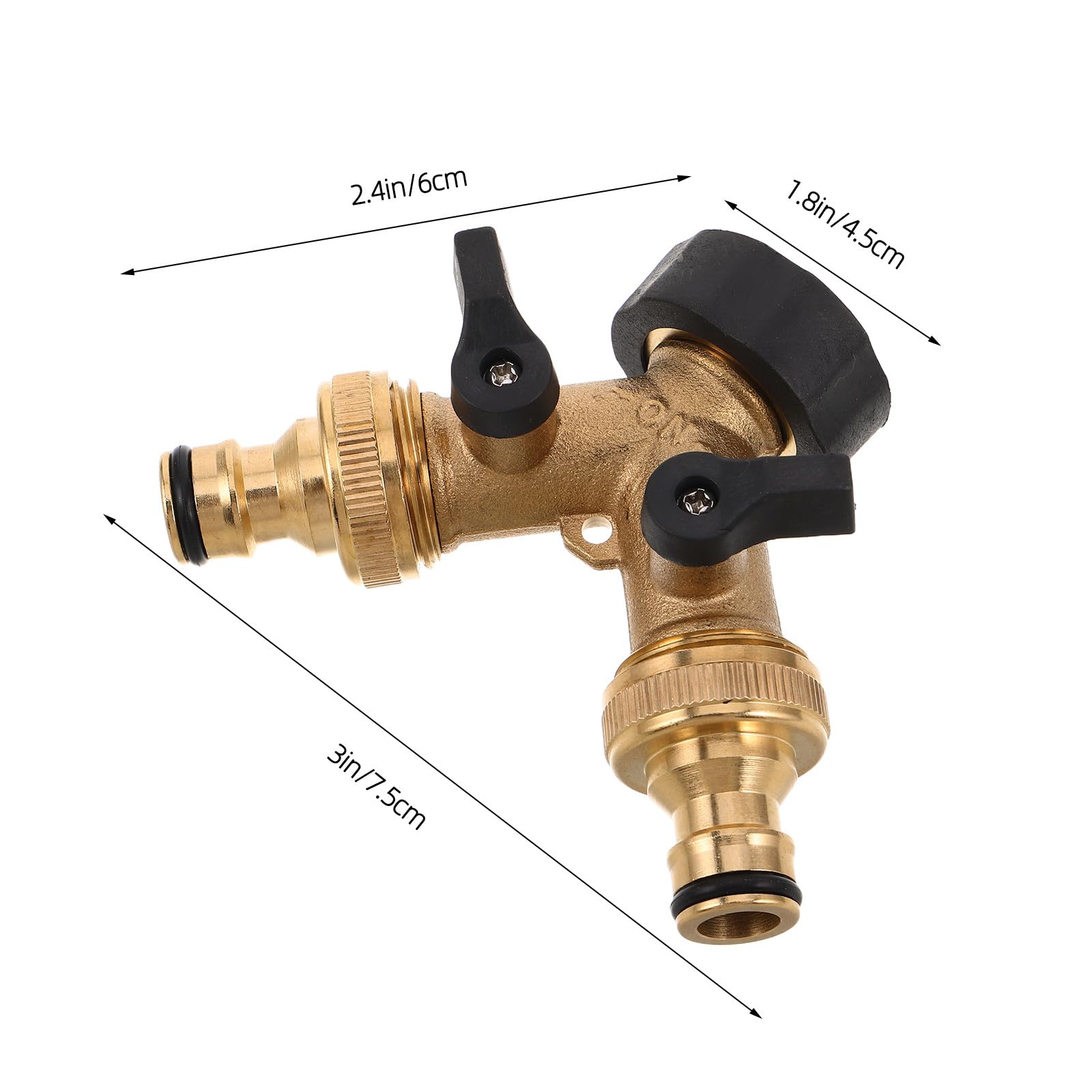 Gatuida 1 Set di sdoppiatore a Y per Tubo Flessibile dell'Acqua, deviatore per Tubo Flessibile in Rame, ugello in Rame, Adattatore da Giardino a Collegamento rapido per Uso Esterno in Giardino