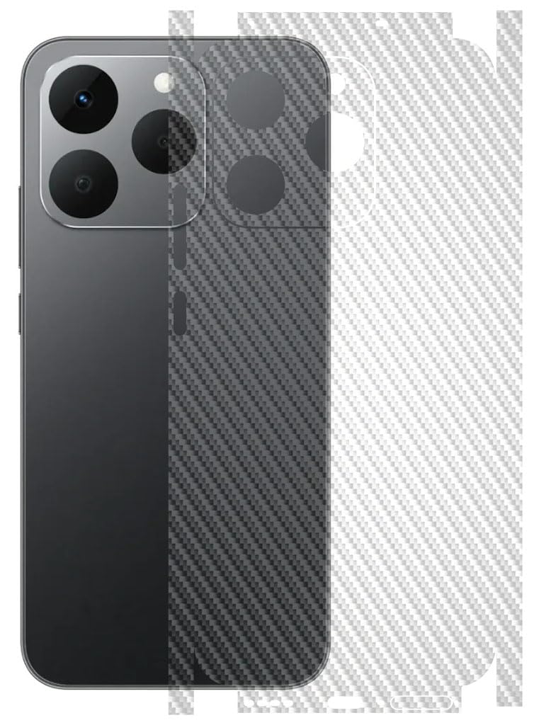 atodds - full body back screen guard protector film - transparent lamination wrap skin sticker for realme 15t (5g) | scratchproof matte finish (design - transcf)
