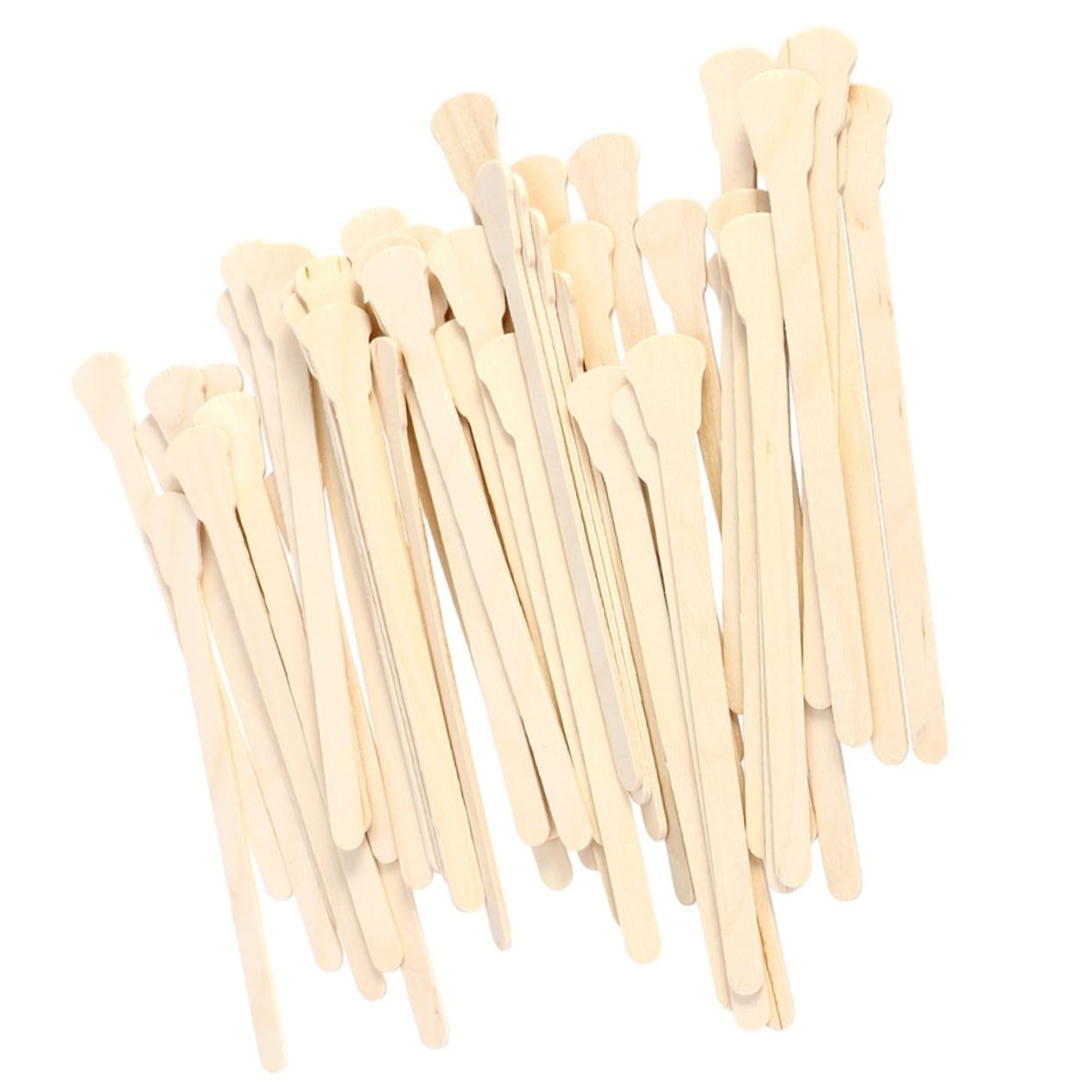 500 Spatules à Cire en Bois, Bouts Arrondis, pour Épilation