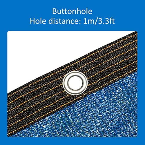 Filet d'ombrage bleu 6x9m avec 18 œillets pour jardin et piscine