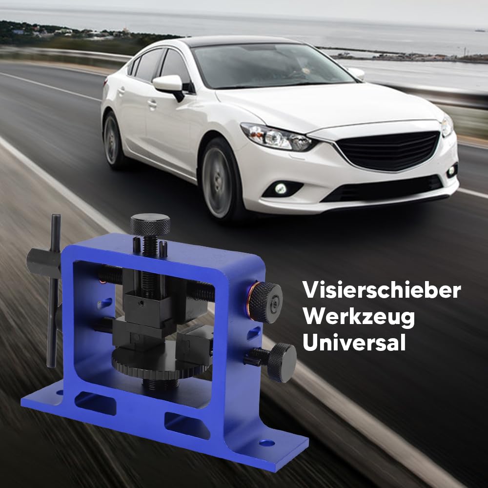 Herramienta de empujador de Vista Trasera, Pistola Universal, Herramienta de Ajuste de Herramienta de Vista Trasera de aleación de Aluminio anodizado con Cola de Milano para automoción(Azul)
