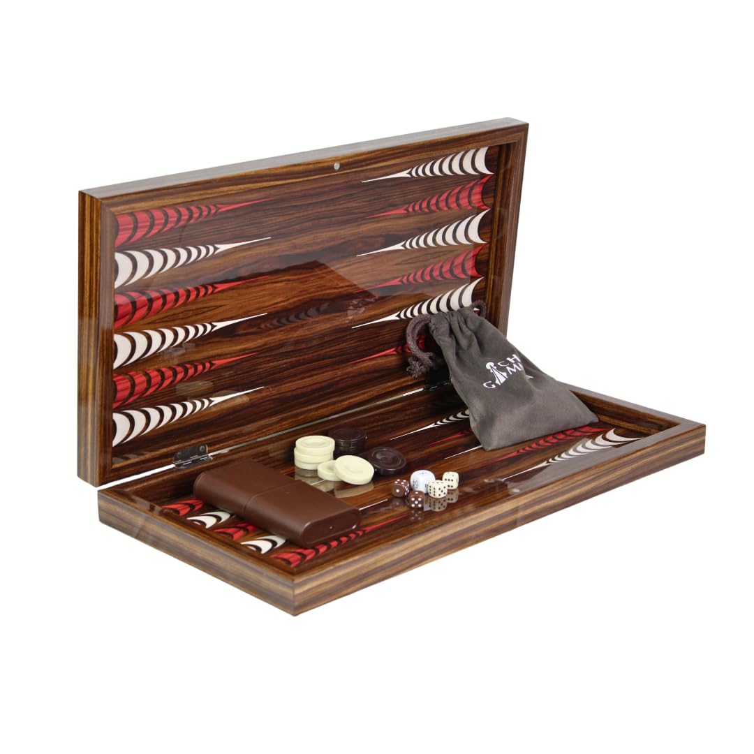 Set backgammon in legno di noce da 50,8 cm