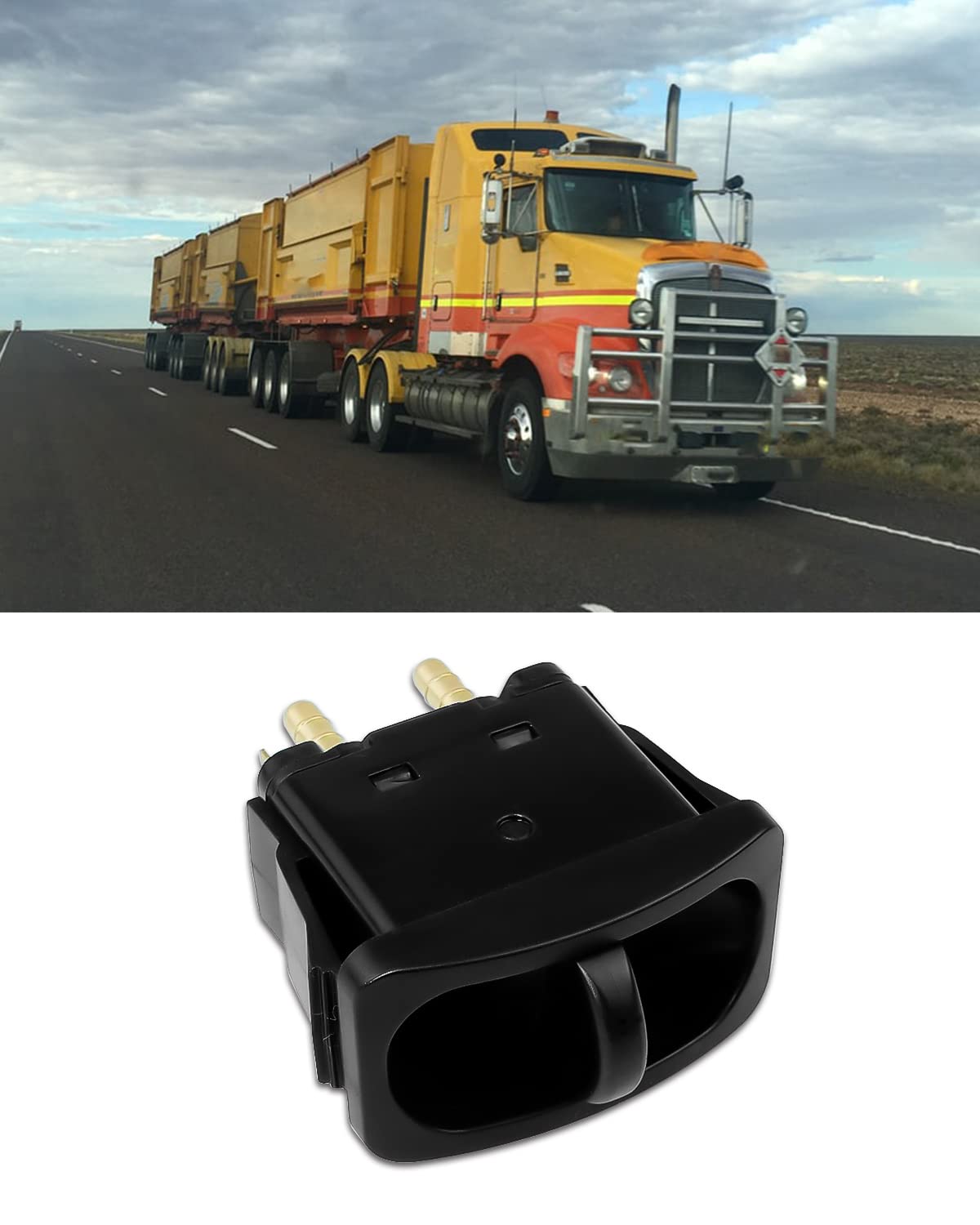 Air Spring Activation Switch With Connecting Line For Seat Air Lift Valve Switch, Paddle Valve Switch Air Ride Suspension Control Switch Paddle Type Push To Snap Tab ON Off ON Compressor Accessory