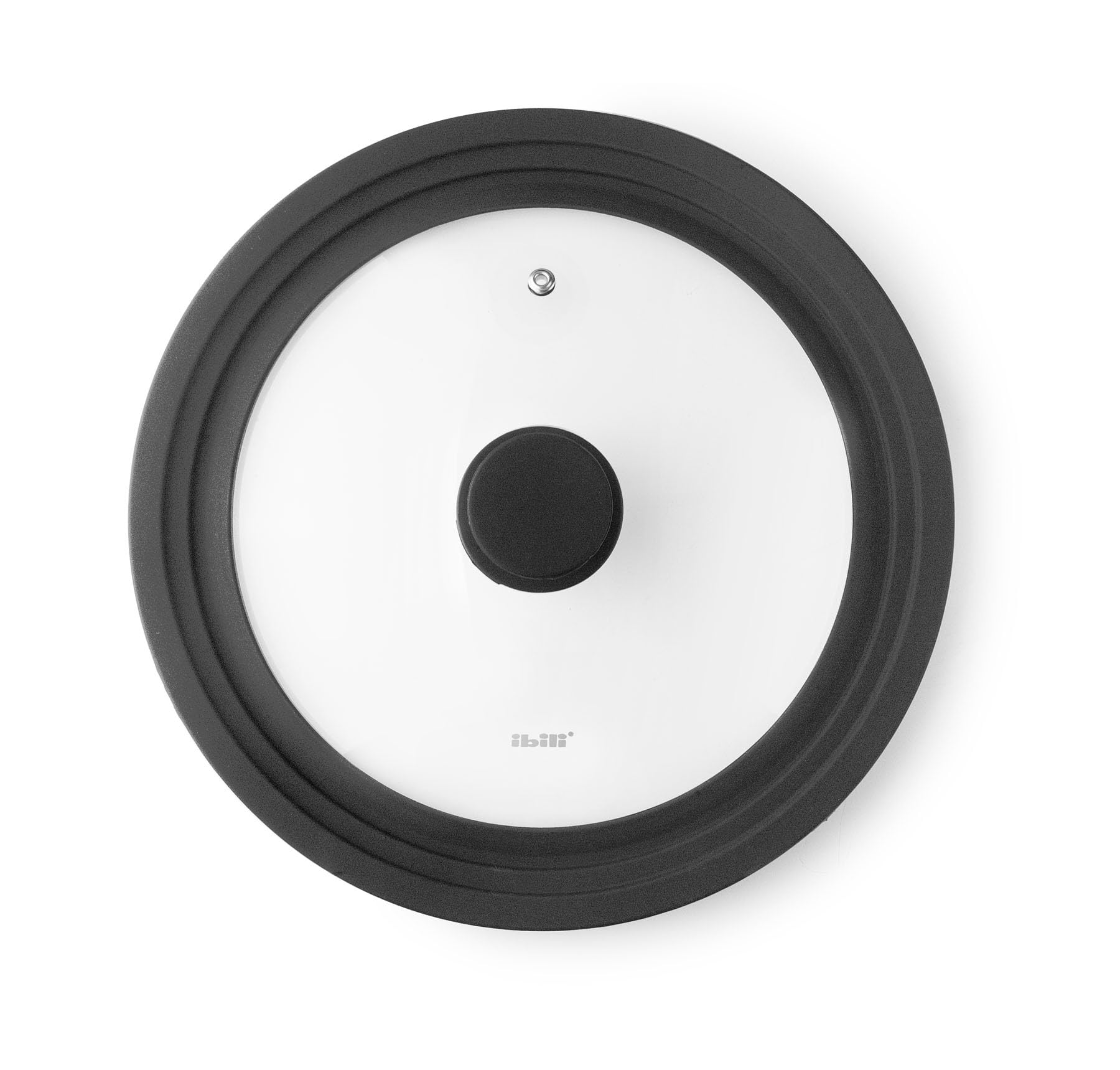 Ibili Black - 970805 - Glass Lid With Silicone Edge, 16/18/20 Cm
