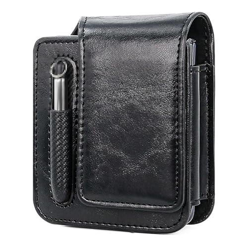 【KOOLRIVER】スマホケースカバー・Galaxy Z Flip6用 ケース/カバー ウエストポーチ ベルトループ ホルダー ホルスター PUレザー ペン収納 Samsung サムスン ギャラクシー Z フリップ6 アンドロイド おしゃれ スマートフォ